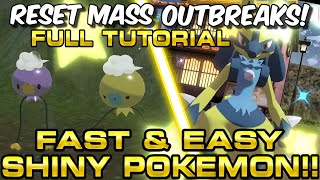 FAST amp EASY SHINIES by Resetting Mass Outbreaks in Pokemon Legends Arceus  Full Tutorial [upl. by Sylado]