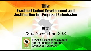 Practical Budget Development and Justification for Proposal Submission [upl. by Boesch]