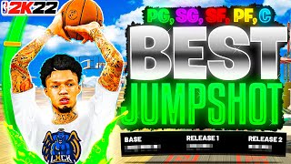 BEST JUMPSHOT FOR ALL BUILDS in NBA 2K22 HIGHEST GREEN WINDOW 100 GREENLIGHT  BEST BADGES NBA2K22 [upl. by Basir]