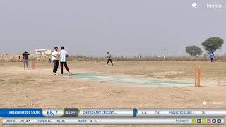 Live Cricket Match  Akshya Heros Sikar vs Choudhary Cricket Club  03Jan24 0146 PM 10  Vivekan [upl. by Dasi]