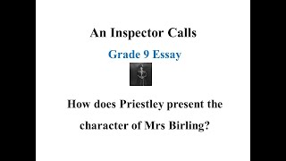 Mrs Birling Grade 9 A Essay [upl. by Minette457]