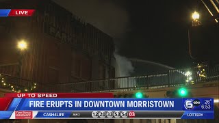 Crews continuing to fight downtown Morristown fire [upl. by Kenta]