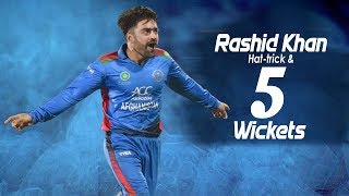 🔥Rashid Khans Amazing Hattrick amp five wicket haul 3rd T20 Afghanistan vs Ireland in India 2019 [upl. by Middleton]