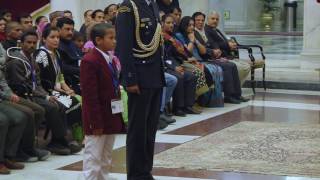 The 2016 National Bravery Awards winning children called on President Mukherjee [upl. by Wildee]