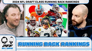 2024 NFL Draft Class Running Back Rankings  PFF NFL Show [upl. by Priscella]