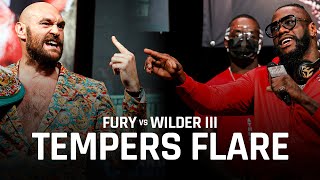 TEMPERS FLARE At Fury vs Wilder 3 Press Conference [upl. by Earahs710]