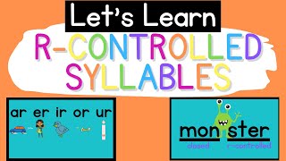 Rcontrolled Syllables Syllable Types [upl. by Odlawso]