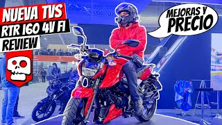 ¡Nueva TVS RTR 160 4v Fi ABS Lanzamiento oficial en MÉXICO  ¡PRECIO Y MEJORAS  Alets Go [upl. by Nitsed]