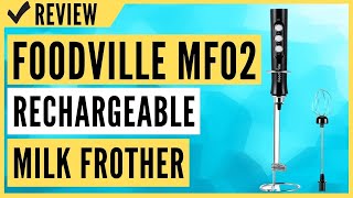 FoodVille MF02 Rechargeable Milk Frother Review [upl. by Iliam]