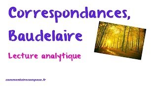 correspondances baudelaire analyse [upl. by Anilehcim865]