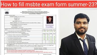 How to fill msbte exam form for summer23 msbte examform2023 [upl. by Skelton]