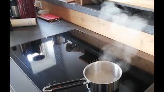 DIY downdraft kitchen range hood extractor with DIY carbon filter recirculation review test [upl. by Oirifrop]