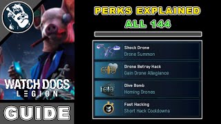 All 144 Perks Explained in Watch Dogs Legion Operatives Guide [upl. by Cykana]