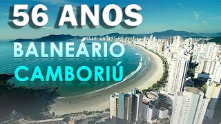 Balneário Camboriú por DRONE 4K incrível  56 Anos homenagem [upl. by Aihsekal210]