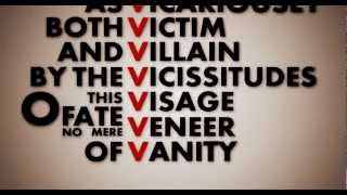 V V for Vendetta Kinetic Typography [upl. by Doralynne]