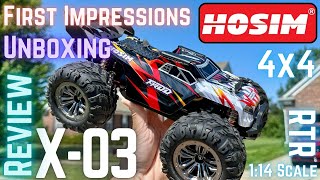 Hosim X03 114 Scale RC Truck RTR Unboxing Review  First Impressions [upl. by Ennovoj59]