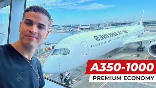 Japan Airlines NEW A3501000 Premium Economy ✈ New York to Tokyo 2024 [upl. by Notyrb]