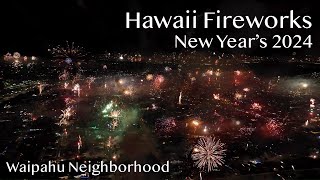 Hawaii Fireworks Show  New Years 2024 [upl. by Waers695]