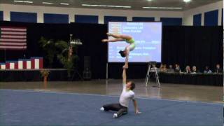 Acrobatic Gymnastics Nationals 2011 Cassie Lim and Brian Kincher Balance [upl. by Esinehc]