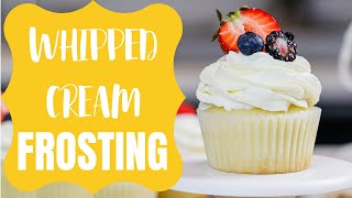 Stabilized Whipped Cream Frosting with Cream Cheese  CHELSWEETS [upl. by Anner]