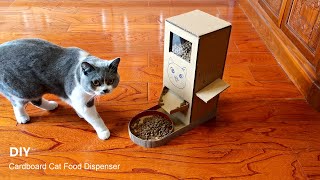 How to Make Tom Cat Food Dispenser from Cardboard– DIY Cardboard Cat Dispenser Crafts [upl. by Arbmahs948]