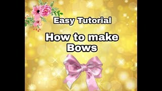 Bow Tutorial  3 different types  Ideal for Christmas Wrapping amp Crafts [upl. by Anailuy198]