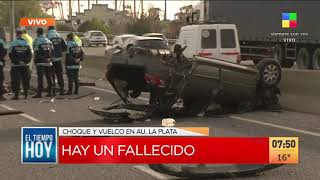 Choque y accidente fatal en la Autopista La Plata  Buenos Aires [upl. by Aicia682]