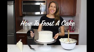 How To Frost A Cake  A Beginners Guide  CHELSWEETS [upl. by Bedelia655]