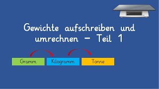 Gewichte aufschreiben und umrechnen – Teil 1 [upl. by Pelagi253]