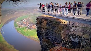 BASTEI Aussichtsplattform  Die Touristenattraktion in der SÄCHSISCHEN SCHWEIZ  ELBSANDSTEINGEBIRGE [upl. by Scheider]