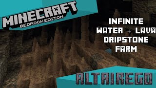 MINECRAFT  Dripstone farm Infinite Lava or Water  Bedrock 120 [upl. by Libbna]