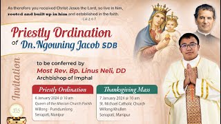 Priestly Ordination  Dn Ngouning Jacob SDB [upl. by Anigar703]