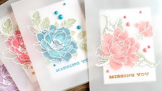 Vellum Overlay Card  Altenew Ink Layering Combinations [upl. by Dulcie]