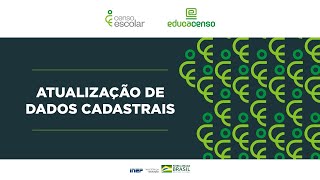 Atualização de dados cadastrais no Sistema Educacenso  Matrícula Inicial 2022 [upl. by Hebrew]