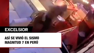 Así se vivió el sismo magnitud 7 en Perú [upl. by Dralliw]