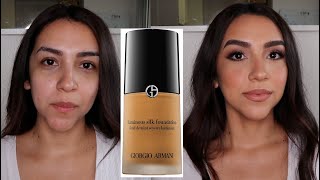 Giorgio Armani Luminous Silk Foundation x DRY SKIN  Review  Checkins [upl. by Suiramaj]