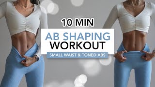 10 MIN AB SHAPING WORKOUT  Pilates Style Small Waist amp Toned Abs  Eylem Abaci [upl. by Skippy]