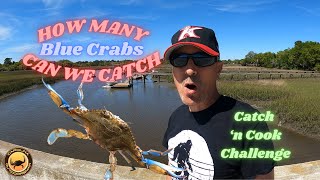 How Many Monster Blue Crabs Catch n Cook Challenge [upl. by Sucramel]