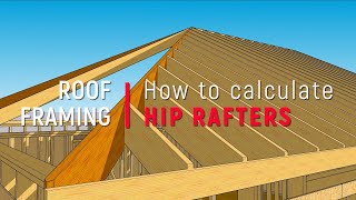 Rafter Calculations for a Hip Roof Hip Rafters and Jack rafters [upl. by Patsis62]