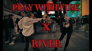 KPOP in PUBLIC NYC YEJI x HYUNJIN  River  Play With Firequot DANCE COVER by Echo Dance Crew NYC [upl. by Anaizit]