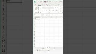 Write Alphabets From A to Z in MS Excel shorts [upl. by Anoid]