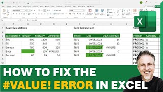 VALUE Error In Excel In Subtraction Dates VLOOKUP XLOOKUP COUNTIF COUNTIFS SUMIF amp SUMIFS [upl. by Valentijn670]