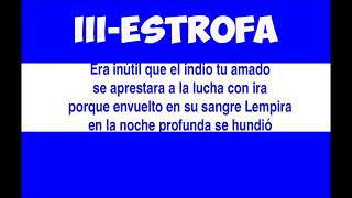 Himno Nacional de Honduras Con Letra CompletoCoro y 7 Estrofas Completo [upl. by Idurt]