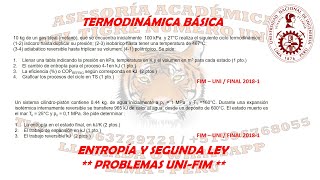 TERMODINÁMICA – ENTROPÍA Y SEGUNDA LEY – PROBLEMAS FIMUNI [upl. by Nunnery752]