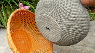 How To Make Cement Pots  Simple amp Easy DIY Flower Pot Designs [upl. by Eecyak]