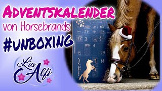 Lia amp Alfi  Unboxing Adventskalender von Horsebrands 2020 [upl. by Osnofedli261]