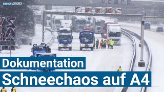 Dokumentation Schneechaos auf der A4 am 8 Februar 2021 [upl. by Nnave]