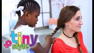 3 EASY MOMMY HAIRSTYLES by Paisley age 6  THIS IS SO FUNNY  Tiny Styles [upl. by Symon]