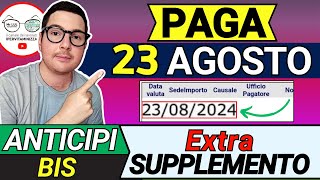 Inps PAGA 23 AGOSTO ➜ ANTICIPO DATE PAGAMENTI ADI ASSEGNO UNICO PENSIONI 730 NASPI BONUS 100€ SFL [upl. by Richer]