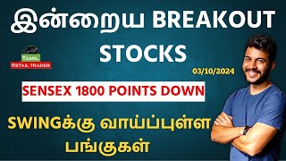 Todays Market Analysis  03102024 Swing trading stocks  Share Market Tamil tamilretailtrader [upl. by Nunci]